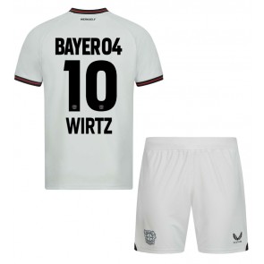 Bayer Leverkusen Florian Wirtz #10 Udebanesæt Børn 2023-24 Kort ærmer (+ korte bukser)